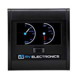 RV Electronics  LCD SINGLE TANK WATER LEVEL INDICATOR AND VOLTMETER COMBINATION 