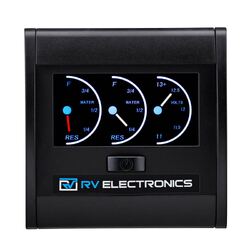 RV Electronics  LCD DOUBLE TANK WATER LEVEL INDICATOR AND VOLTMETER COMBINATION 