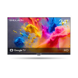 ENGLAON 24” HD 12V Google TV Android 14, Built-in Google Cast & Bluetooth