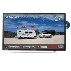ENGLAON 27³ Full HD Android Smart 12V TV with Built-in DVD player & Chromecast