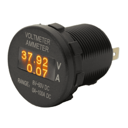 Lv Automotive Oled Volt/Amp Gauge 8-60Vdc 0 - 100 Amps With Shunt