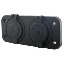 Dual Flush Mount With 1 X Usb Socket & 1 X Merit Socket With Covers