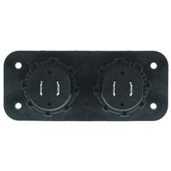 Dual Flush Mount With 1 X Usb Socket & 1 X Voltmeter With Usb Cover