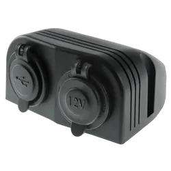 Dual Surface Mount With 1 X Ciga Socket & 1 X Twin Usb Usb Rated At 4.8A