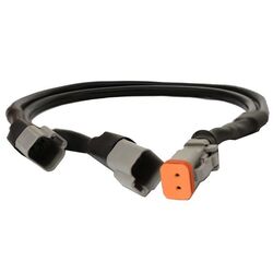 Dt Type 2 Way Splitter 13A Gry One Plug & Two Receptacles 400Mm Twin Sheath Cable