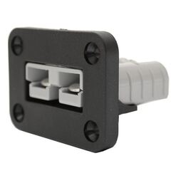 50A Power Connector Panel Mnt Grey Plug And Black Panel