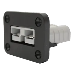 50A Power Connector Panel Mnt Grey Plug And Black Panel