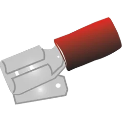 2-Way Insulated Red Connector 6.3Mm 10 Pack