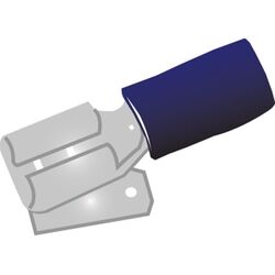 2-Way Insulated Blue Connector 6.3Mm 10 Pack