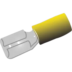 Blade Fem Terminal Yellow 50Pk Vinyl Insulated Suits: 5-6Mm Cable 6.3X0.8Mm