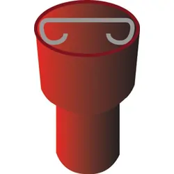 Fully Insulated Female Blade Red 6.3Mm 10 Pack