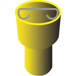 Fully Insulated Female Blade Yellow Polycarbonate 6.3X0.8M 50 Pack