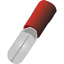 Insulated Male Bullet Red Polycarbonate 4Mm 12 Pack