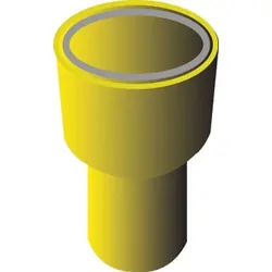 Bullet Term Female Yellow 50Pk Vinyl Insulated Suits: 5-6Mm Cable 5Mm