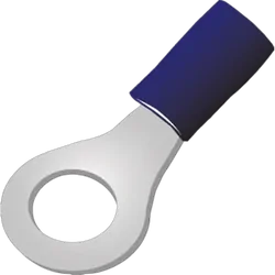 Ring Terminal Ins Blue 25Pk Vinyl Insulated Suits: 4Mm Cable 4.3Mm