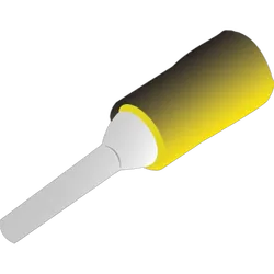 Pin Terminal Ins Yellow 25Pk Vinyl Insulated Suits: 5-6Mm Cable