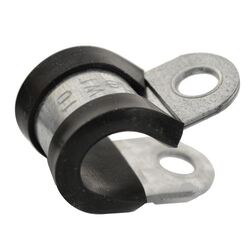 10Mm Cable Clamp [Pack Of 100] Width 15Mm Hole Size 6.4Mm Epdm Rubber Mild Steel