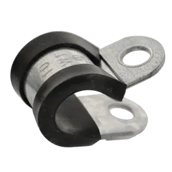 10Mm Cable Clamp [Pack Of 100] Width 15Mm Hole Size 6.4Mm Epdm Rubber Mild Steel