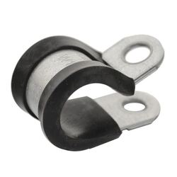 13Mm Cable Clamp [Pack Of 100] Width 15Mm Hole Size 6.4Mm Epdm Rubber Mild Steel