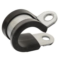 16Mm Cable Clamp [Pack Of 10] Width 15Mm Hole Size 6.4Mm Epdm Rubber Mild Steel