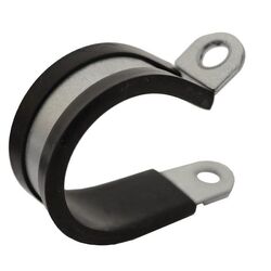 32Mm Cable Clamp [Pack Of 10] Width 15Mm Hole Size 6.4Mm Epdm Rubber Mild Steel