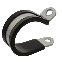 66Mm Cable Clamp [Pack Of 10] Width 15Mm Hole Size 6.4Mm Epdm Rubber Mild Steel