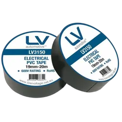 Blk Electrical Tape 19Mm X 20M 10 Rolls Per Pack