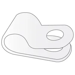 6.35Mm Nylon Cable Clamp 100Pk Clear