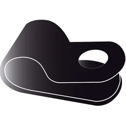 6.35Mm Nylon Cable Clamp 100Pk Black