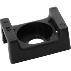 Cable Tie Mount Black [100Pcs] Saddle Type 6.4Mm Hole Nylon6/6 Accepts Up To 8.7Mm