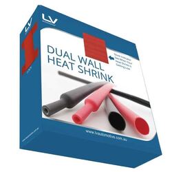 3.2Mm D/Wall Red H/Shrink 15M In Dispenser Box With Lock Adhesive Lined Ratio 3:1