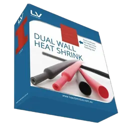 25.4Mm D/Wall Red H/Shrink 3M In Dispenser Box With Lock Adhesive Lined Ratio 3:1