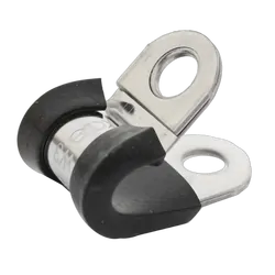 8Mm S/S Cable Clamp [10Pcs] Width 15Mm Hole Size 6.4Mm Epdm Rubber Stainless Steel
