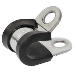 10Mm S/S Cable Clamp [10Pcs] Width 15Mm Hole Size 6.4Mm Epdm Rubber Stainless Steel