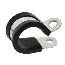 19Mm S/S Cable Clamp [10Pcs] Width 15Mm Hole Size 6.4Mm Epdm Rubber Stainless Steel