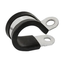 19Mm S/S Cable Clamp [10Pcs] Width 15Mm Hole Size 6.4Mm Epdm Rubber Stainless Steel