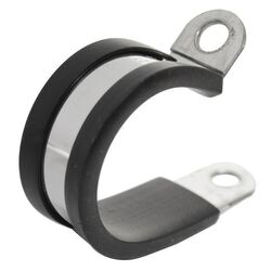 30Mm S/S Cable Clamp [10Pcs] Width 15Mm Hole Size 6.4Mm Epdm Rubber Stainless Steel
