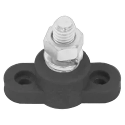 3/8In 250A Power Post Black Zinc Plated Brass Post Thermoplastic Base