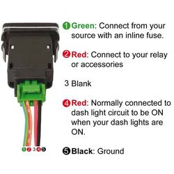 Led Light Bar Switch to suit Toyota 28 X 17Mm Hole Size Blue Led Led Light Bar .