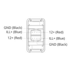 Mitsubishi 2Xusb Port 3.0/2A 2002-2015; Hole Size 22.7X16.4 43.1X26.7Mm Blue Led