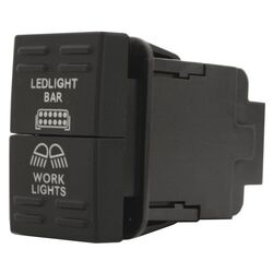 Ford Switch Dual Actuator 12V Light Bar/Work Light One Input 31.5X20.2Mm Hole Size