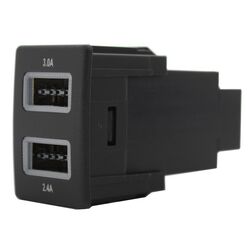 Isuzu Dmax 2Xusb Port 3.0/2.4A Bt-50 D-Max & Mux 2020-On Blue Led Max 31X20Mm Hole Size
