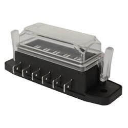 6 Way Mini And Ats Fuse Block With Weatherproof Clear Cover