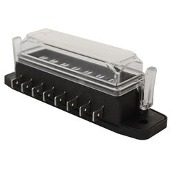 8 Way Mini And Ats Fuse Block With Weatherproof Clear Cover