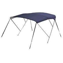 Oceansouth Stainless Steel 3 Bow Bimini Top - 1.5M x 1.7M - Maroon