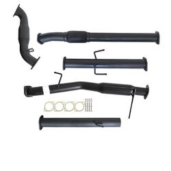 Mitsubishi Triton ML 2.5L 4D56 06 - 09 3" Turbo Back Carbon Offroad Exhaust With Cat And Hotdog