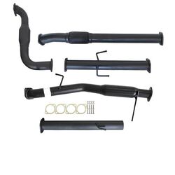 Mitsubishi Triton MN 2.5L 4D56 Hp 7/2009 - 1/2015 3" Turbo Back Carbon Offroad Exhaust With Cat And Hotdog