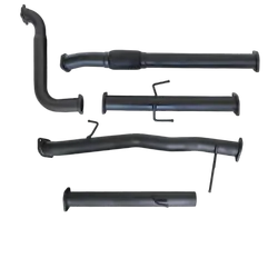 Mitsubishi Triton MN 2.5L 4D56 Hp 7/2009 - 1/2015 3" Turbo Back Carbon Offroad Exhaust With Pipe Only