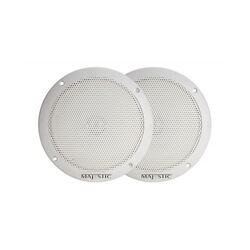 Majestic SPK60 6 Inch Ultra Slim Marine RV Outdoor Waterproof Speakers Pair, White