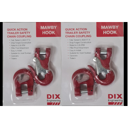Mawby Hook Trailer Safety Chain Coupling - Pair